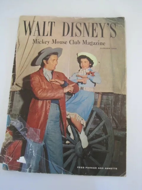 Walt Disney Mickey Mouse Club Magazine Summer 1956 Vintage