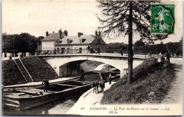 77 NEMOURS - le pont saint pierre sur le canal