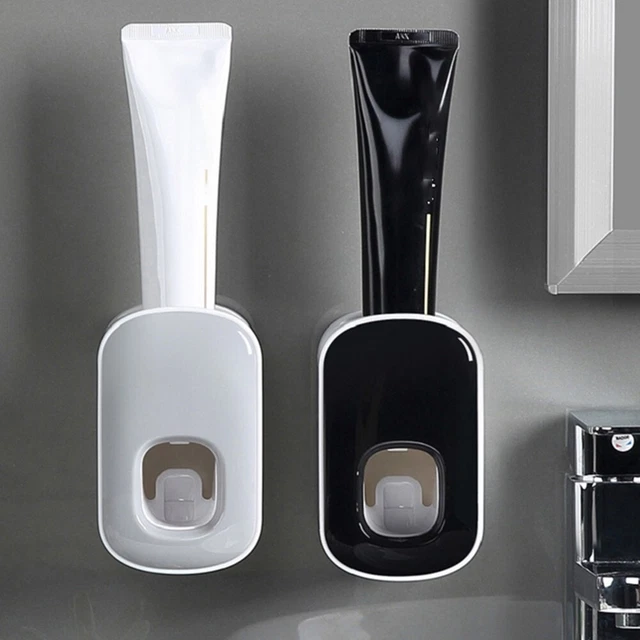 Dispensador de pasta de dientes que ahorra tiempo con soporte de montaje en pared fácil y sin esfuerzo