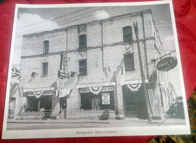 1947 Windber PA. Baumgardner Motor Co. Dodge Plymouth Sales Amoco Goodyear Signs