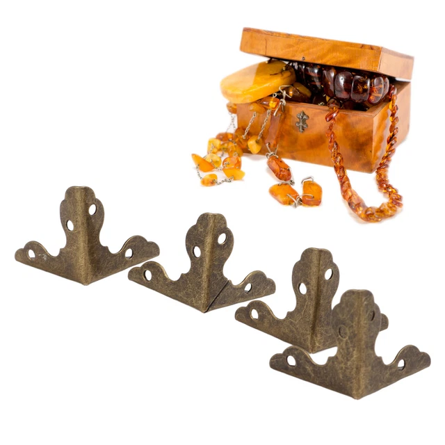 Corner Guards High Durability Wooden Box Corner Protector Premium Iron Vintage