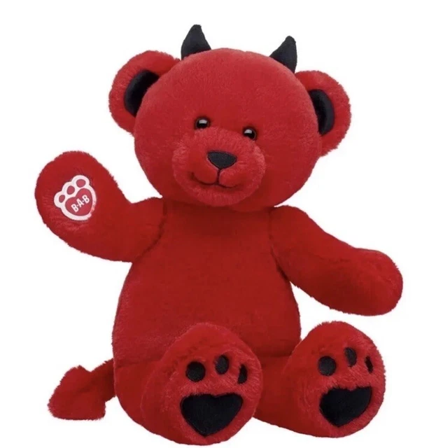 BUILDABEAR EXCLUSIVE VALENTINE'S Day Devilishly Cute Red Teddy Bear