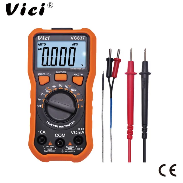 Digital Multimeter VC837 Electrical Electronics Tester Testing Tool AC/DC 3 5/6