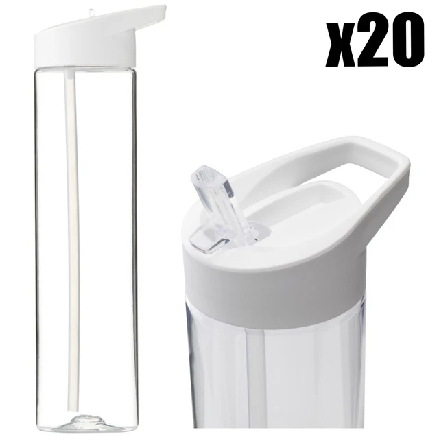 20 WATER BOTTLES with Flip Straw Blanks for Vinyl Labels Stickers