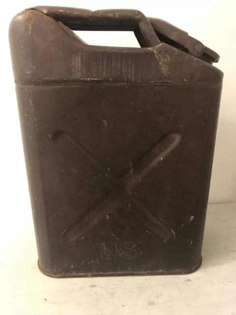 Vintage 5-Gallon Metal Gas Can - USMC 1962 Jerry Can - Flip Top Cap