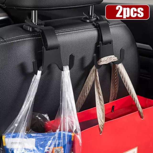 2xCar Interior Accessories Seat Back Headrest Hook Purse Bag Storage Hanger Hook