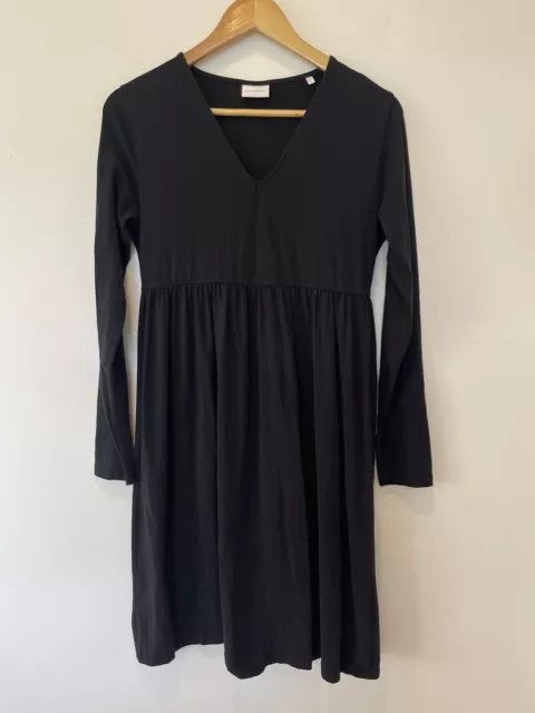 MAMALICIOUS Womens Black Longsleeve Dress Size M Stretch Maternity NEW Organic