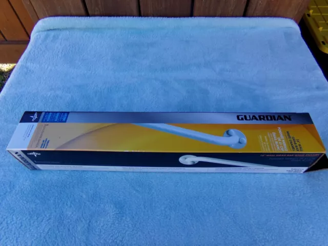 Guardian bathroom safety grab bar, New with box, 16 inch white enamel