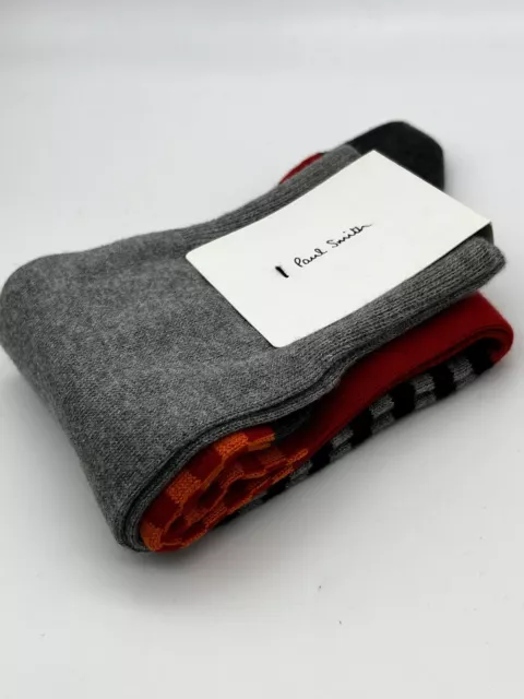 Paul Smith Socks Black/Grey/red /orange Multi MADE IN ITALY