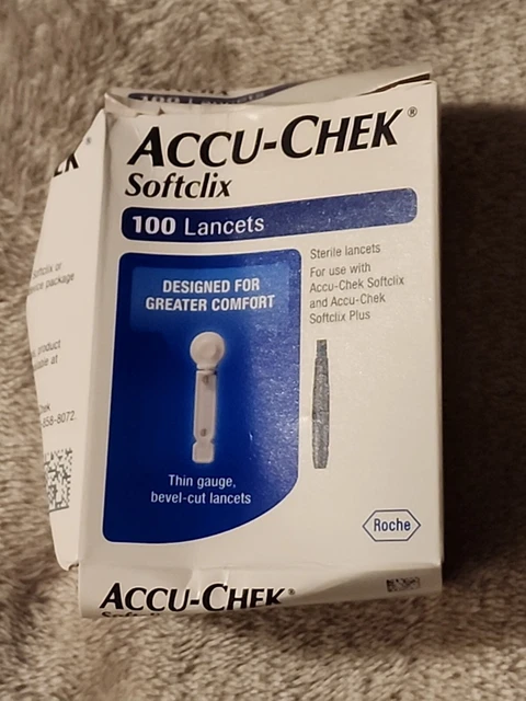 Lancetas Accu-Chek Softclix para pruebas de glucosa en sangre diabética (caduca el 04/2026)