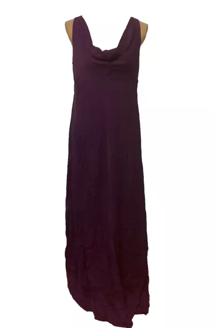 Armani Collezioni Gown 8 Purple Sleeveless Drape Neck Maxi Shift