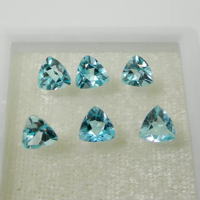 6x6mm Trilliant Cut Sky Light Blue Natural Blue Topaz Gemstone, 0.86 carat