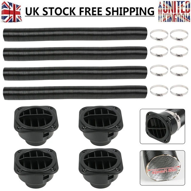 Diesel Heater Air Vent Ducting Hose – 42/60/75/90mm Outlet Connector Tube