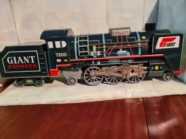 Tin Toy LARGE Giant Express Train, Daiya, Japan, 50s, Friction, Box, NOS, 58cm 3