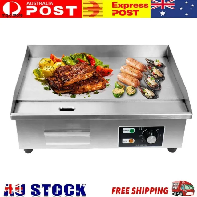 New Electric Griddle BBQ Grill Pan Commercial Meat Indoor Flat  Countertop 3000W