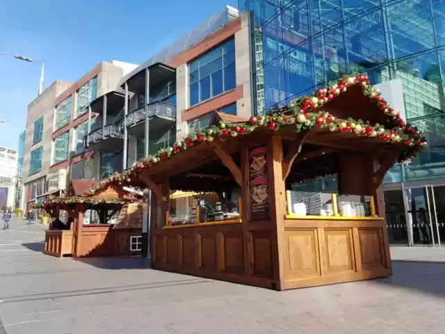 Weihnachtshütte Imbiss Verkaufsstand Marktstand Verkaufshütte Markthütte Holz