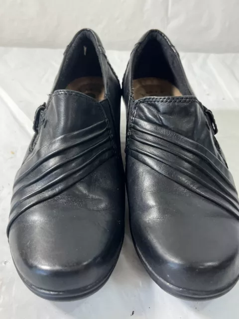 EARTH ORIGINS Madison Pump Womens  size 7 M Black Pleated Leather