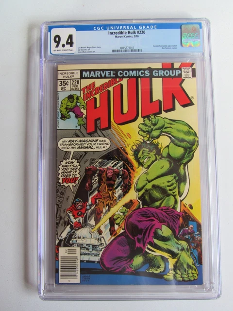 Incredible Hulk 220 CGC 9.4 Doc Samson Cameo 1978