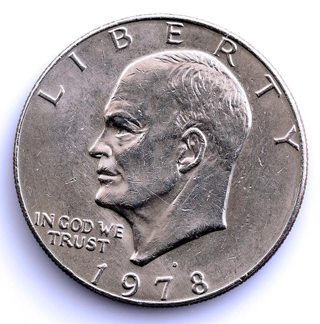 USA - 1 Dolar. 1978. Eisenhower. EBC XF Nickel 0.8oz Shine Original