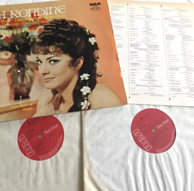 Puccini LA RONDINE Opera -  Anna Moffo / Molinari-Pradelli RCA 2 x VINYL LP