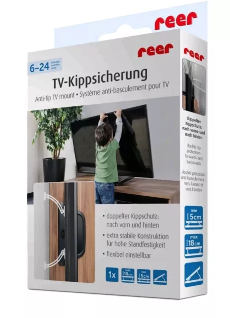 Reer 73010 REER TV-Kippsicherung Kindersicherung Plasma LED TV Schutz