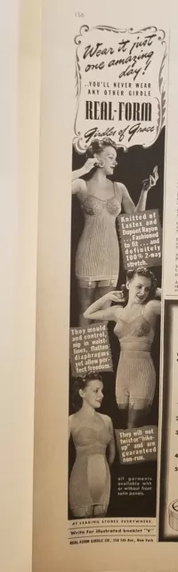 1944 FAERIE SILK Mills womens girdle underwear bra vintage fashion ad £9.49  - PicClick UK