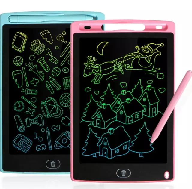 Lot 2 Table Tablette Dessin Enfants,8.5 Pouces Tablette Dessin LCD  Magique,Doodle Pad avec Bouton D'effacement,Jouets pour Filles Garçons  Bleu+Rose : : Jeux et Jouets