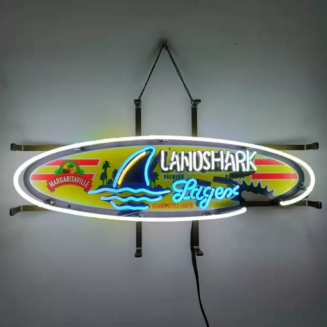 Landshark Lager Neon Sign With HD Pringting 24'' Beer Bar Store Wall Deocr Gift