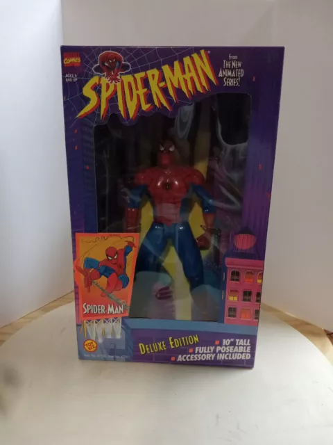 Marvel Toy Biz Spiderman Deluxe Edition 10" Action Figure New In Box Sealed
