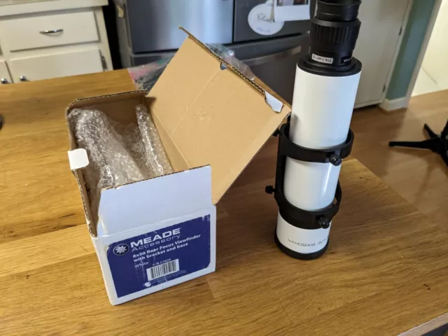 Meade 8x50 Rear focus Viewfinder with bracket and base white 07829 Meade 8x50 Rear focus Viewfinder with bracket and base white 07829