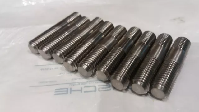 M10x32 x2D Standard Pitch Stud x9 Ti Titanium Grade 4 Precision CNC Machined