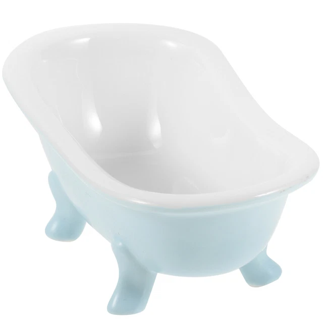 Porte-savon En Verre Bleu Ciel ABOOFAN - Plateau Salle De Bain Mural, Petit Rangement Déco Pour éponges, Bijoux