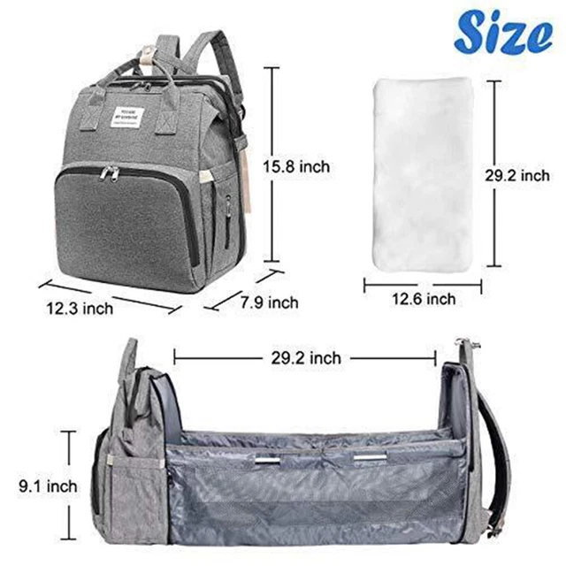 Living Traveling Share Baby Diaper Bag Multi-Function Travel Waterproof Backpack 11