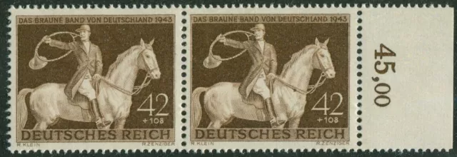 Deutsches Reich DR Nr. 854 I postfrisch Plattenfehler Luxus Paar Mi.120 € PF MNH 2