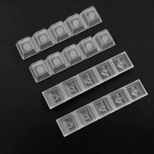 Matte Clear Rounded Keys TRANSPARENT ABS MECHANICAL Keyboard Keys Matte Backlit for Key Cap for ...