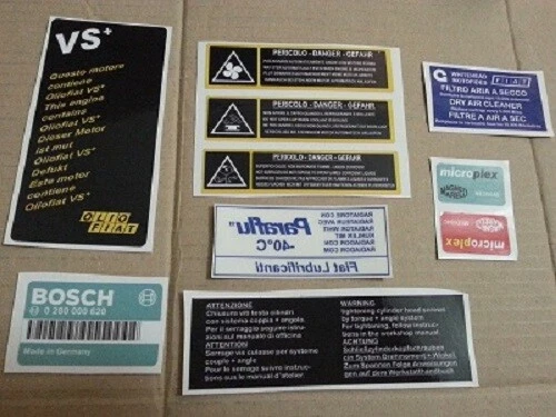 Kit Adesivi Motore Alta Qualità Fiat 500 N - Kit Adesivi Motore - Foto 3