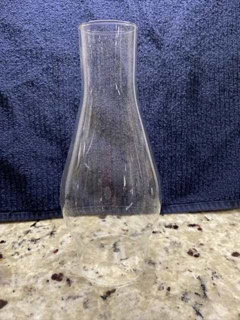 Count Of  2 -  Clear Glass  Lamp  Chimney,  Hurricane Globe 2 5"  x 7.5 "