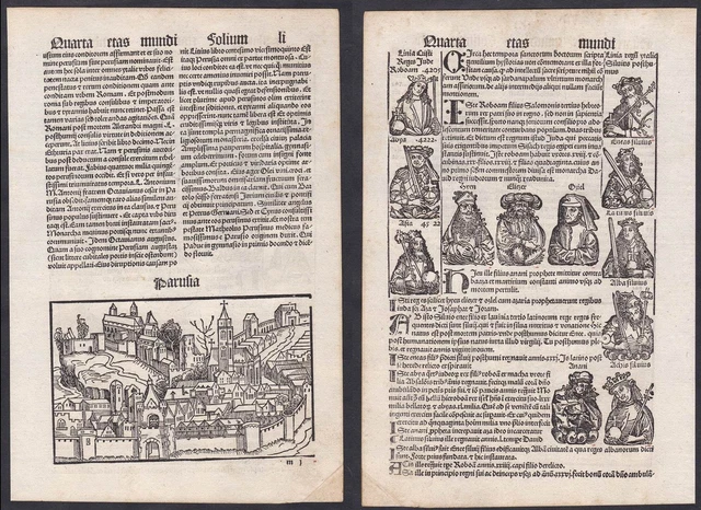 1497 Perugia Italia Saffa Inkunabel Incunable Intaglio IN Legno Xilografia