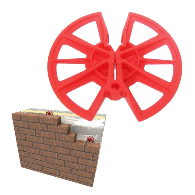 250 x Insulation Retaining Discs Cavity Wall Tie 80mm Clips, Celotex Kingspan 250 x Insulation Retaining Discs Cavity Wall Tie 80mm Clips, Celotex Kingspan