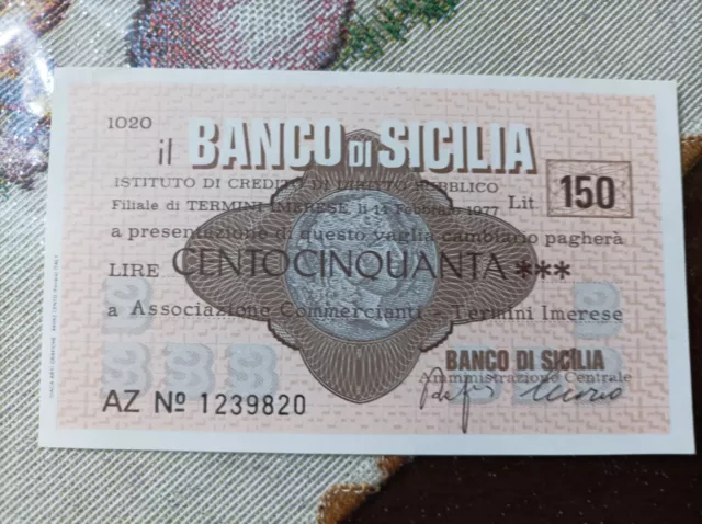 Miniassegni Banco Di Sicilia Fds Leggere Descrizione