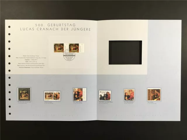 Brd Kunst-Edition 2015/28 Kunst Art Lucas Cranach Gemälde Maler