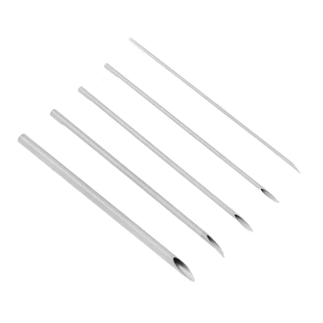 100pcs Mixed Body Piercing Needles Ear Nose Piercing Pins 12G 14G 16G 18G 20G