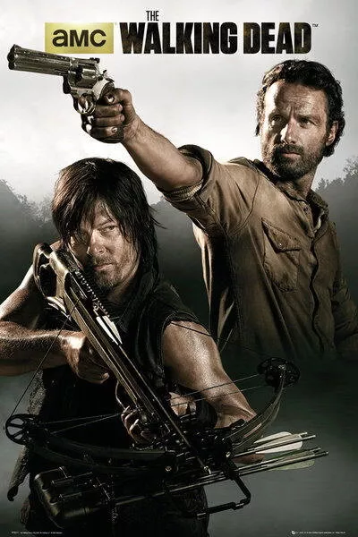 90580 THE WALKING DEAD TV SHOW RICK & DARYL Wall Print Poster Plakat