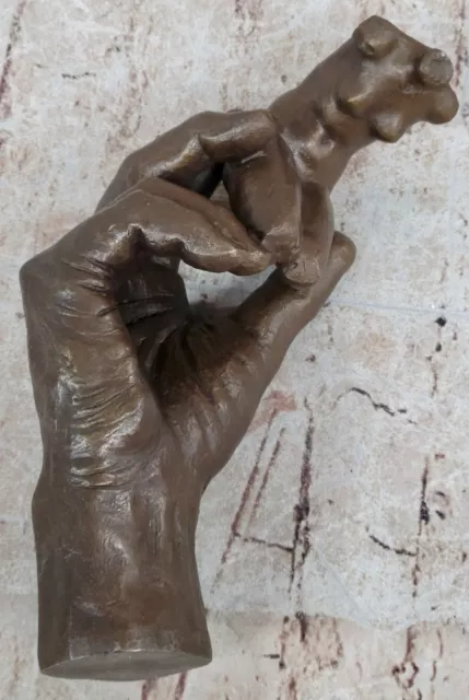 Auguste Rodin Skulptur - Die Hand Von Gott / Erschaffung (1917) - IN Bronze - Mu