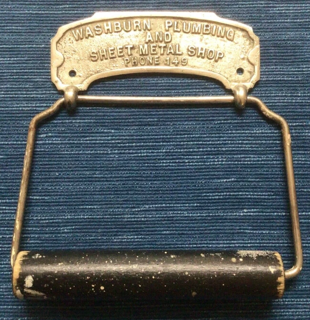 Phone 149 Toilet Paper Holder Washburn Plumbing & Sheet Metal Shop Advertising