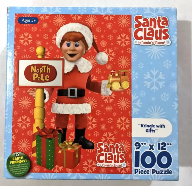 Santa Claus is Comin to Town (Kringle with Gifts) 100 Pcs Puzzle, 9 in x 12 in