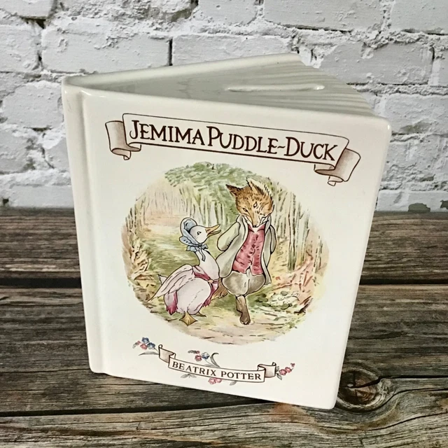 ROYAL ALBERT JEMIMA PuddleDuck Money Box Book Ceramic Beatrix Potter