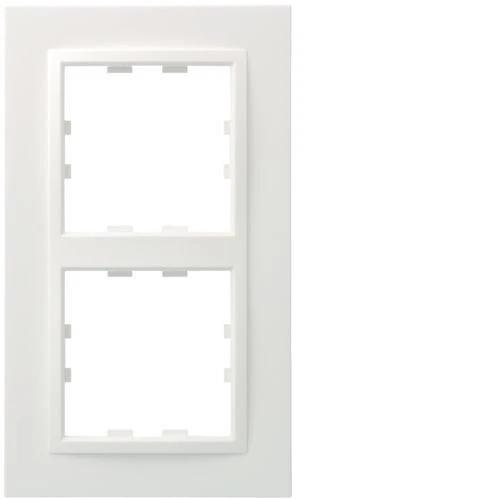 Hager Kallysta WKN808 - Plaque Epure Double coloris BLANC NEVE Verticale 71mm