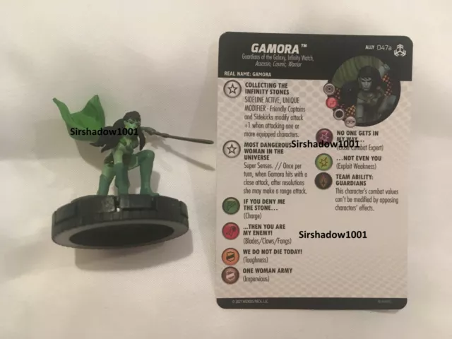 Heroclix Gamora 047a Marvel Avengers War of the Realms Super Rare