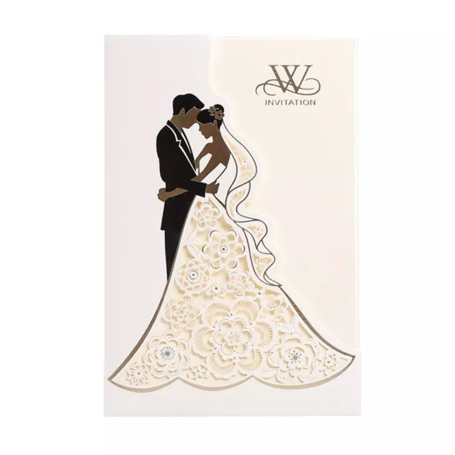 Personalized Laser Cut Printing Wedding Invitation Cards with Envelopes Seals